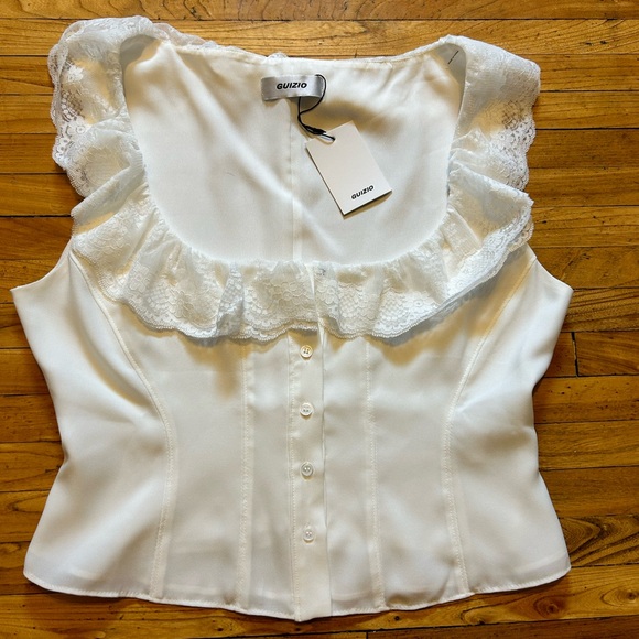 NWT - Guizio Paloma Lace Top - L - Picture 5 of 6